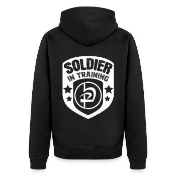 Krav Maga Apparel Israeli Self - Unisex Premium Organic Zip Hoodie - black - Back - Nico (187cm)