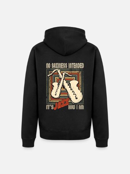 Saxophone Saxophone player - Unisex Premium Organic Zip Hoodie - black