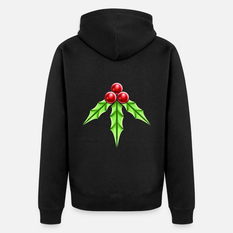 Gui rouge Albrank pour Noël - Veste à capuche bio Premium Unisexe - noir