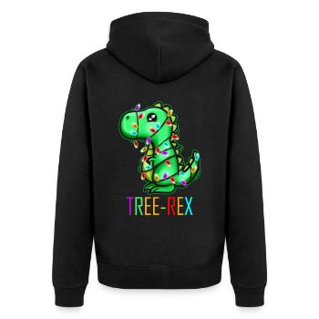 Arbre de Noël Rex T-Rex Fairy Lights Light Chain - Veste à capuche bio Premium Unisexe - noir - Dos - Nico (187cm)