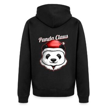 Panda déguisé en Père Noël à Noël - Veste à capuche bio Premium Unisexe - noir - Dos - Nico (187cm)