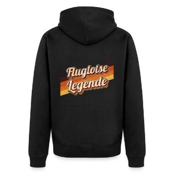 Flugzeug-Lotse Geburtstag als Legende geboren - Unisex Premium Bio Zip Hoodie - Schwarz - Hinten - Nico (187cm)