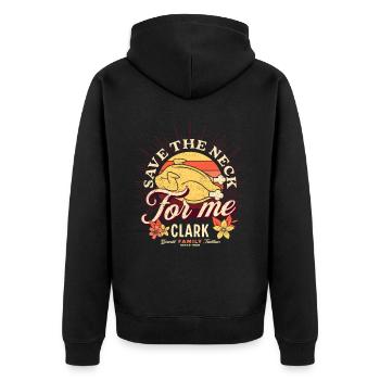 Save The Neck For Me Clark Thanksgiving Turkey - Veste à capuche bio Premium Unisexe - noir - Dos - Nico (187cm)