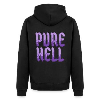Reine Hölle Nu Goth Okkulte Hexerei Hexe Satanismus - Unisex Premium Bio Zip Hoodie - Schwarz - Hinten - Nico (187cm)
