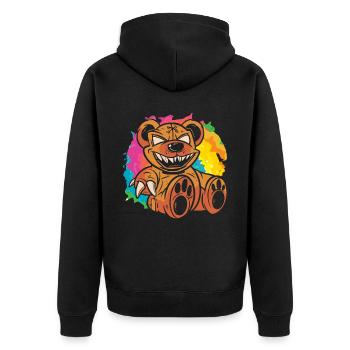 Nu Goth Japanische ästhetische okkulte Hexerei Hexe - Unisex Premium Bio Zip Hoodie - Schwarz - Hinten - Nico (187cm)