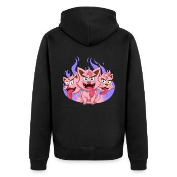 Nu Goth Japanische ästhetische okkulte Hexerei Hexe - Unisex Premium Bio Zip Hoodie - Schwarz - Hinten - Nico (187cm)