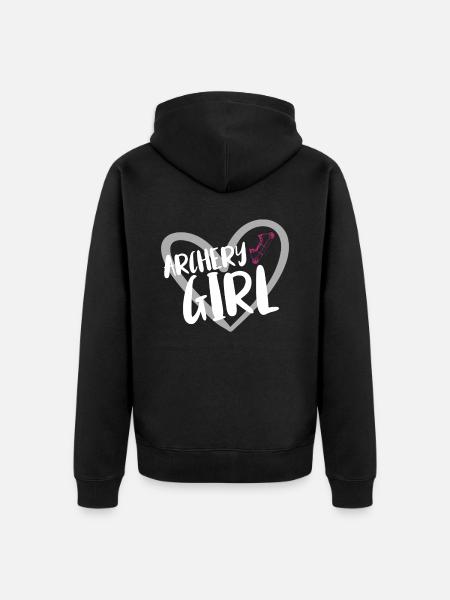 Archery Archer - Unisex Premium Organic Zip Hoodie - black