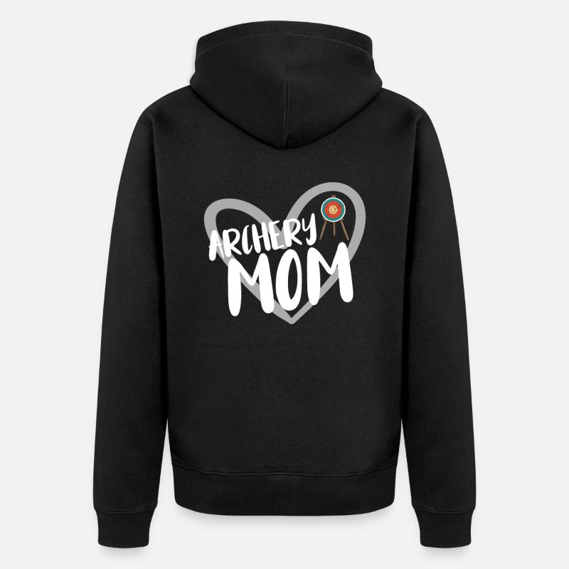Bogenschießen Bogenschütze - Unisex Premium Bio Zip Hoodie - Schwarz