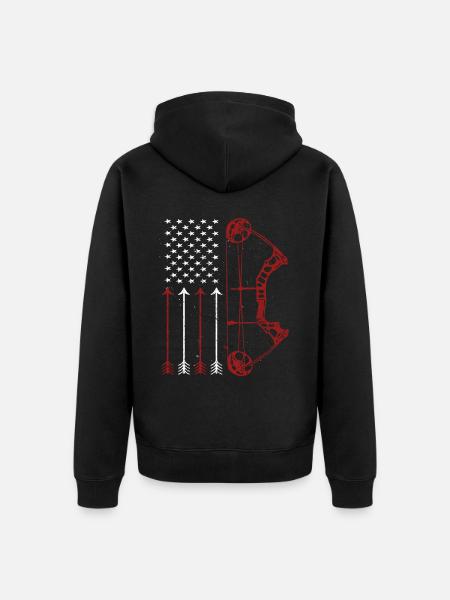 Archery Archer - Unisex Premium Organic Zip Hoodie - black