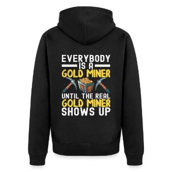 Chercheurs d’or Extraction d’or - Veste à capuche bio Premium Unisexe - noir - Dos - Nico (187cm)