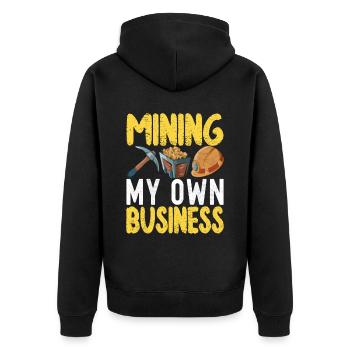 Gold Diggers Gold Mining - Unisex Premium Organic Zip Hoodie - black - Back - Nico (187cm)