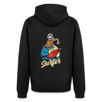 Surfer Surfing Planche de surf - Veste à capuche bio Premium Unisexe - noir - Dos - Nico (187cm)