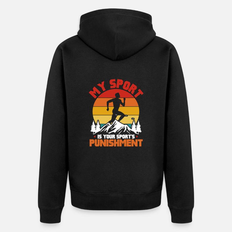 Courir - Veste à capuche bio Premium Unisexe - noir