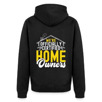 Homeowners Home Purchase - Unisex Premium Organic Zip Hoodie - black - Back - Nico (187cm)