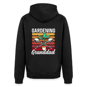 Jardinage Grand-père Jardin Grand-père Jardinier - Veste à capuche bio Premium Unisexe - noir - Dos - Nico (187cm)