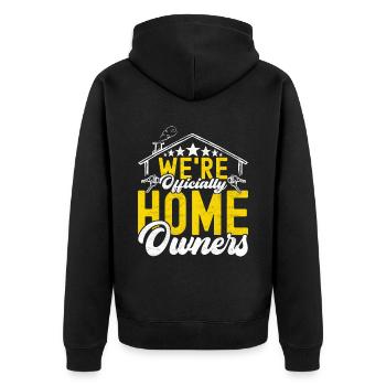 Homeowners Home Purchase - Unisex Premium Organic Zip Hoodie - black - Back - Nico (187cm)