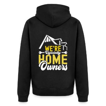Homeowners Home Purchase - Unisex Premium Organic Zip Hoodie - black - Back - Nico (187cm)