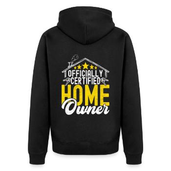 Homeowners Home Purchase - Unisex Premium Organic Zip Hoodie - black - Back - Nico (187cm)