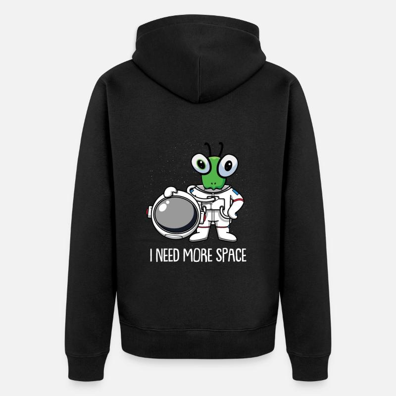 Mante religieuse Mante astronaute - Veste à capuche bio Premium Unisexe - noir