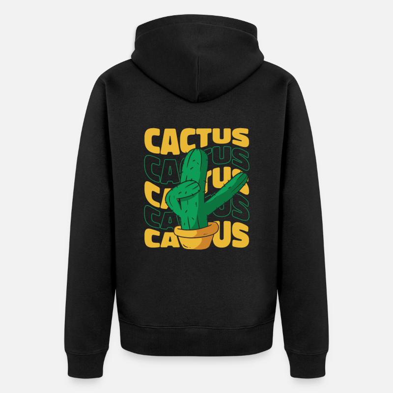 Jardin de cactus - Veste à capuche bio Premium Unisexe - noir