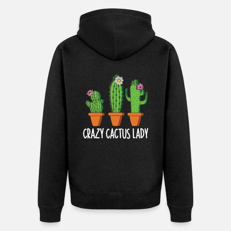 Jardin de cactus - Veste à capuche bio Premium Unisexe - noir