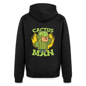 Jardin de cactus - Veste à capuche bio Premium Unisexe - noir - Dos - Nico (187cm)