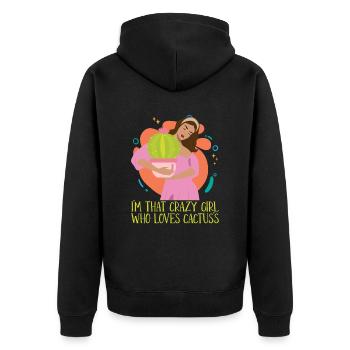 Jardin de cactus - Veste à capuche bio Premium Unisexe - noir - Dos - Nico (187cm)