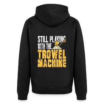 Concrete construction design for construction workers and construction site - Unisex Premium Organic Zip Hoodie - black - Back - Nico (187cm)