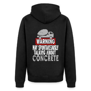 Concrete construction design for construction workers and construction site - Unisex Premium Organic Zip Hoodie - black - Back - Nico (187cm)