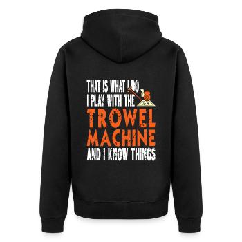 Concrete construction design for construction workers and construction site - Unisex Premium Organic Zip Hoodie - black - Back - Nico (187cm)