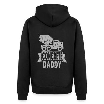 Concrete construction design for construction workers and construction site - Unisex Premium Organic Zip Hoodie - black - Back - Nico (187cm)