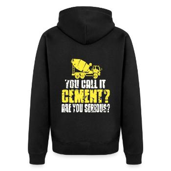 Concrete construction design for construction workers and construction site - Unisex Premium Organic Zip Hoodie - black - Back - Nico (187cm)
