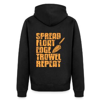 Concrete construction design for construction workers and construction site - Unisex Premium Organic Zip Hoodie - black - Back - Nico (187cm)