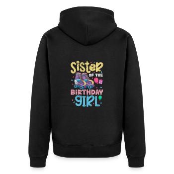 Soeur Frère Frères et sœurs Cadeau de famille - Veste à capuche bio Premium Unisexe - noir - Dos - Nico (187cm)