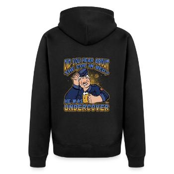 Avez-vous entendu parler du flic au lit qu’il était - Veste à capuche bio Premium Unisexe - noir - Dos - Nico (187cm)