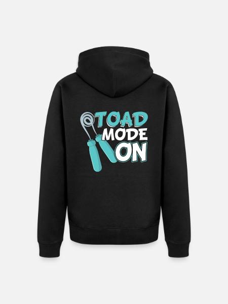 Toad Mode On - Jump Rope - Unisex Premium Bio Zip Hoodie - Schwarz