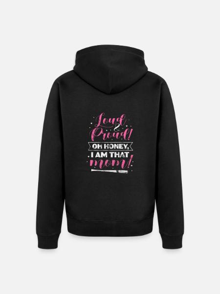 Softball Mutter - Unisex Premium Bio Zip Hoodie - Schwarz