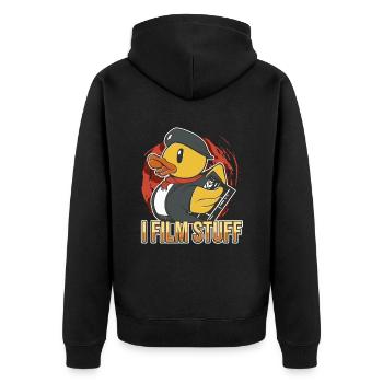 I Film Stuff - Unisex Premium Organic Zip Hoodie - black - Back - Nico (187cm)