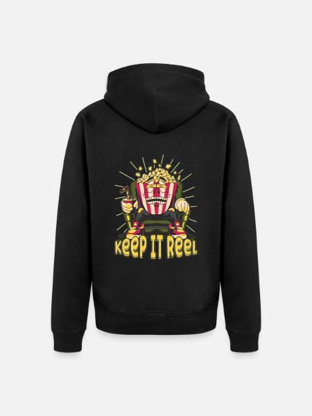 Cinema Cinema Film Popcorn Films - Uniseks Premium bio ziphoodie - zwart