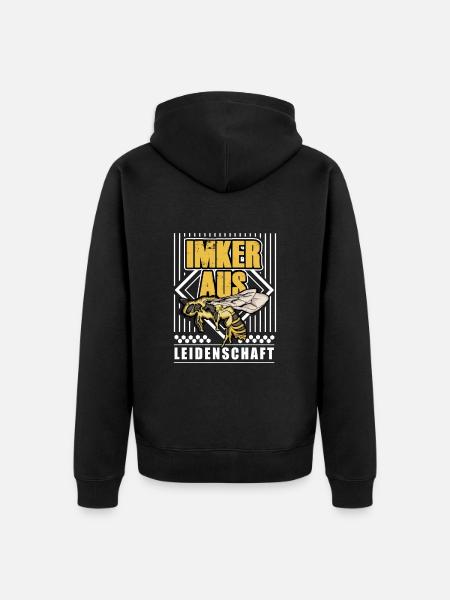 Imker Aus Leidenschaft - Unisex Premium Bio Zip Hoodie - Schwarz