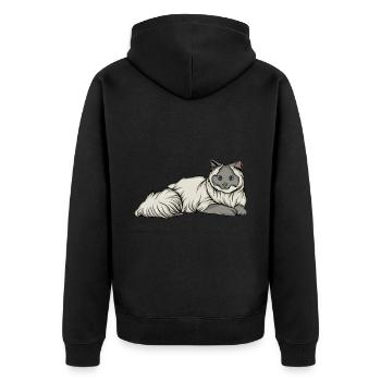 Chat - Veste à capuche bio Premium Unisexe - noir - Dos - Nico (187cm)