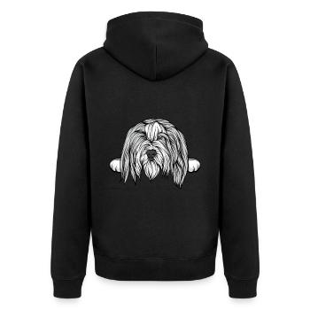Chien - Veste à capuche bio Premium Unisexe - noir - Dos - Nico (187cm)