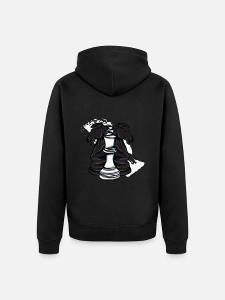 Chess Chess Pieces - Unisex Premium Organic Zip Hoodie - black