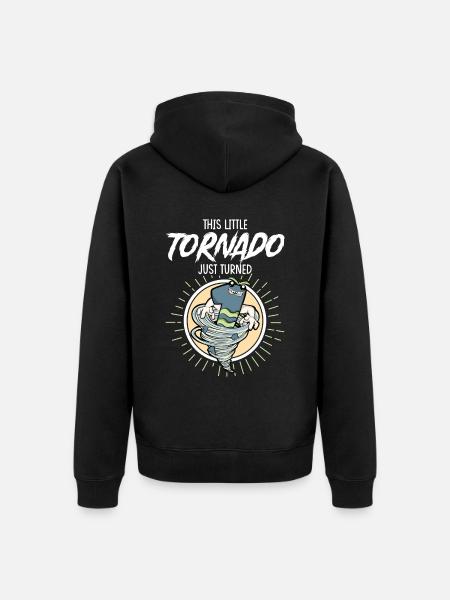 1st birthday child - Unisex Premium Organic Zip Hoodie - black