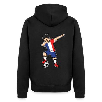 Dabbing Joueur de football Garçon France Football - Veste à capuche bio Premium Unisexe - noir - Dos - Nico (187cm)