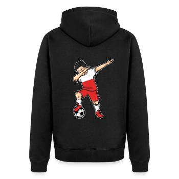 Dabbing Footballeur Jeune Pologne Football - Veste à capuche bio Premium Unisexe - noir - Dos - Nico (187cm)