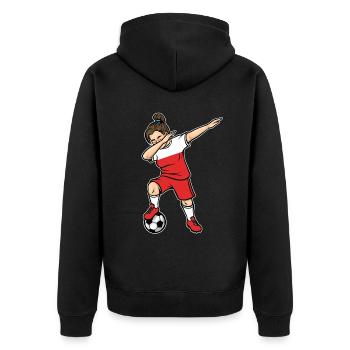 Dabbing Footballeuse Filles Pologne Football - Veste à capuche bio Premium Unisexe - noir - Dos - Nico (187cm)