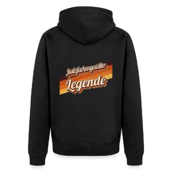 Vintage Geburtstag Legende geboren - Unisex Premium Bio Zip Hoodie - Schwarz - Hinten - Nico (187cm)