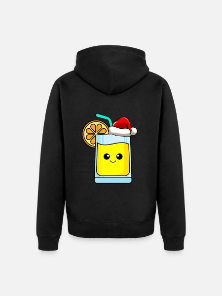 Lemonade Christmas Comic Xmas - Unisex Premium Organic Zip Hoodie - black