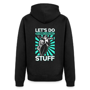 Skimboard Skimbording Surfing Skimborden Cadeau - Veste à capuche bio Premium Unisexe - noir - Dos - Nico (187cm)